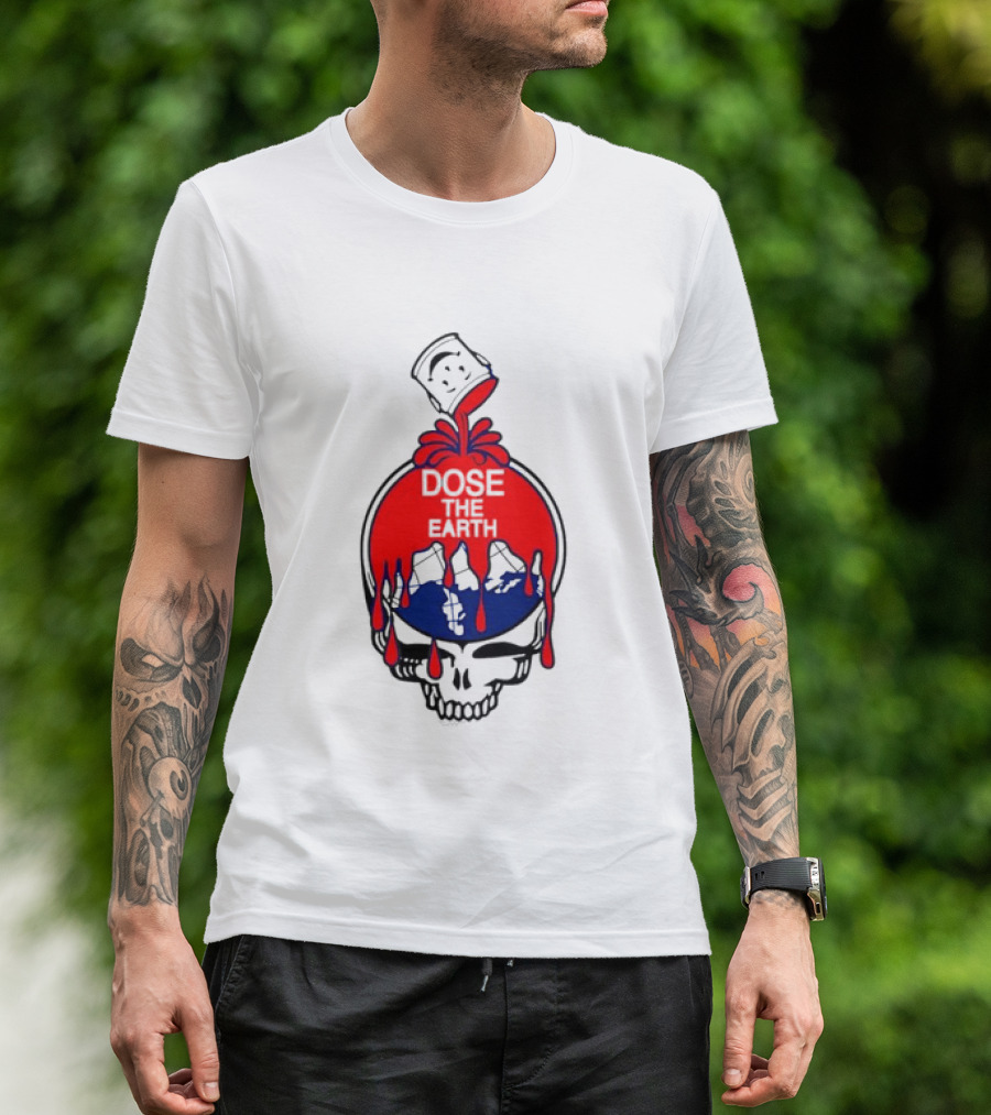 Steal Your Face Grateful Dead Dose The Earth Kool Aid Man Skull T-Shirt