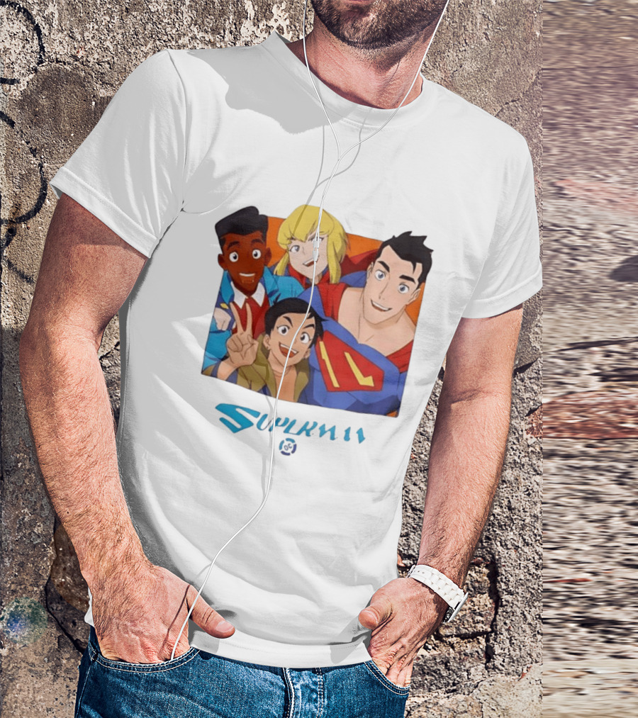 Superman Jimmy Olsen Lois Lane Supergirl My Adventures With Superman Animation Series Characters T-Shirt