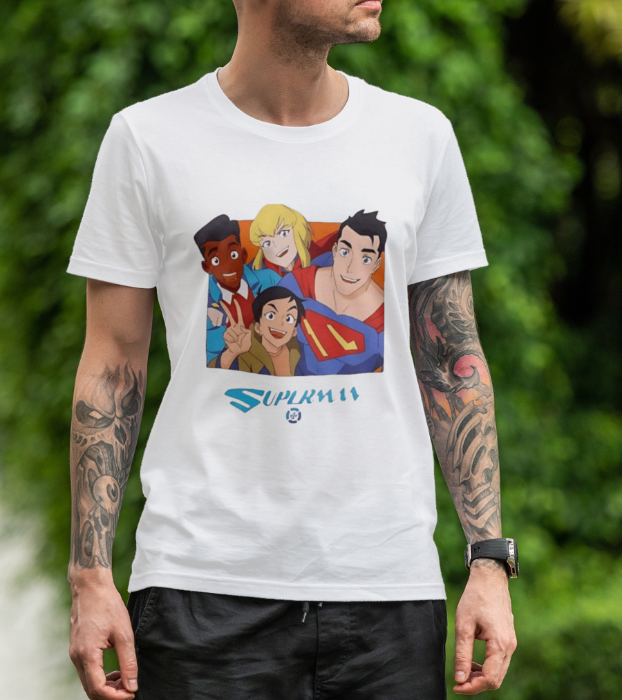 Superman Jimmy Olsen Lois Lane Supergirl My Adventures With Superman Animation Series Characters T-Shirt