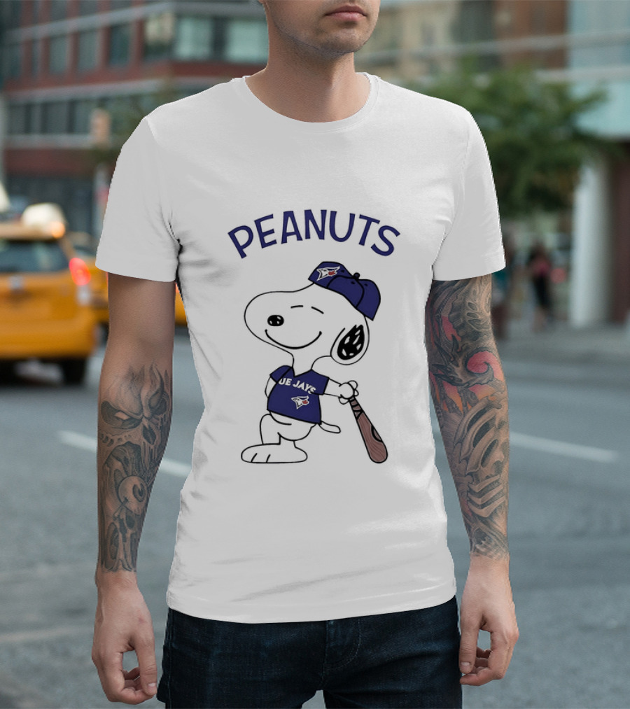 Toronto Blue Jays Peanuts Snoopy Baseball Fan T-Shirt