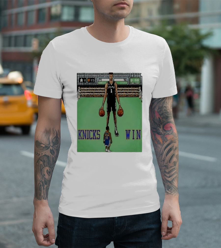 Victor Wembanyama San Antonio Spurs Jalen Brunson New York Knicks Win NBA Game T-Shirt