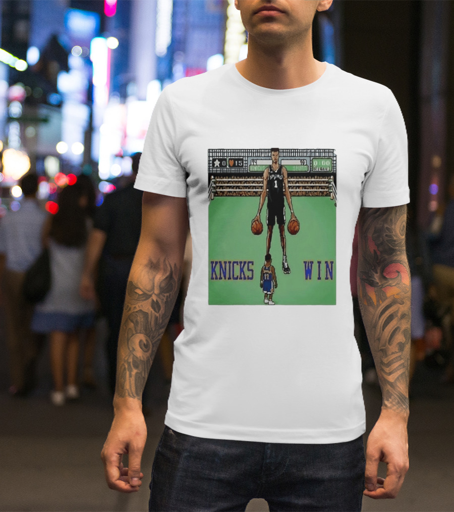 Victor Wembanyama San Antonio Spurs Jalen Brunson New York Knicks Win NBA Game T-Shirt