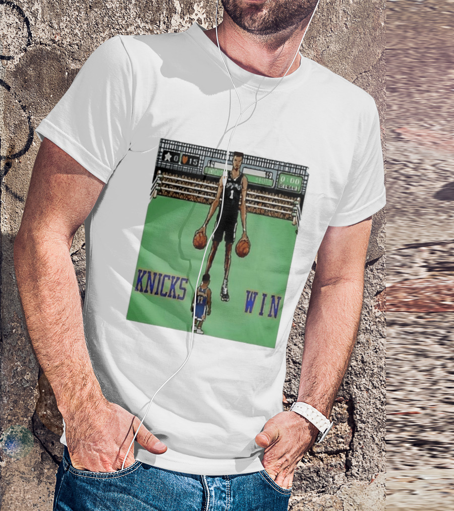 Victor Wembanyama San Antonio Spurs Jalen Brunson New York Knicks Win NBA Game T-Shirt