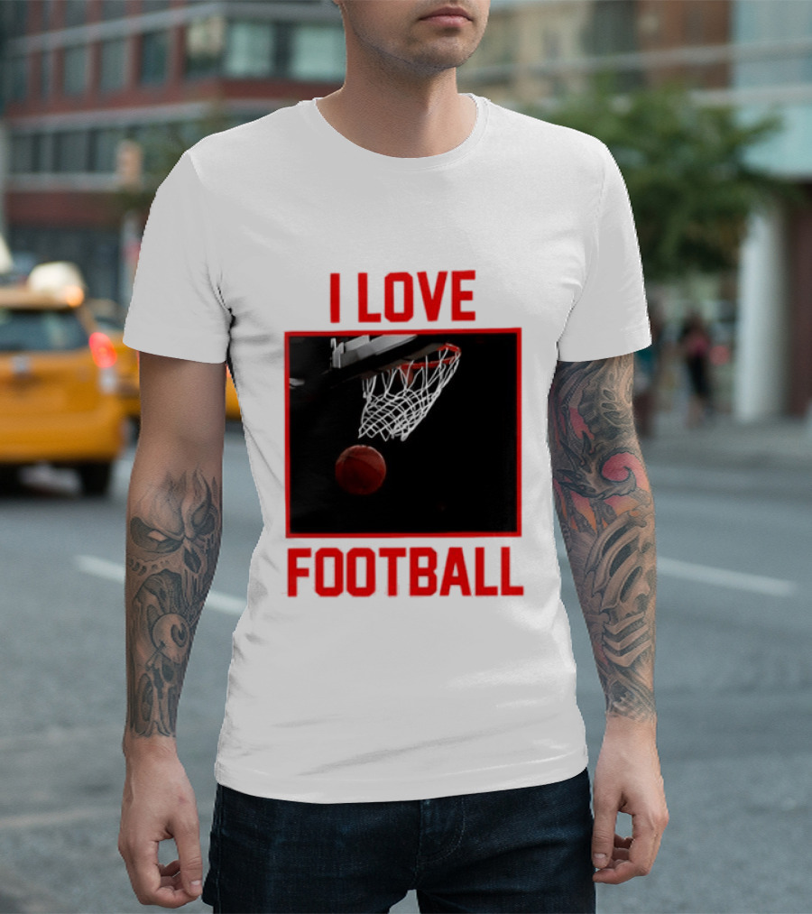 I Love Football Basketball Meme Sports T-Shirt