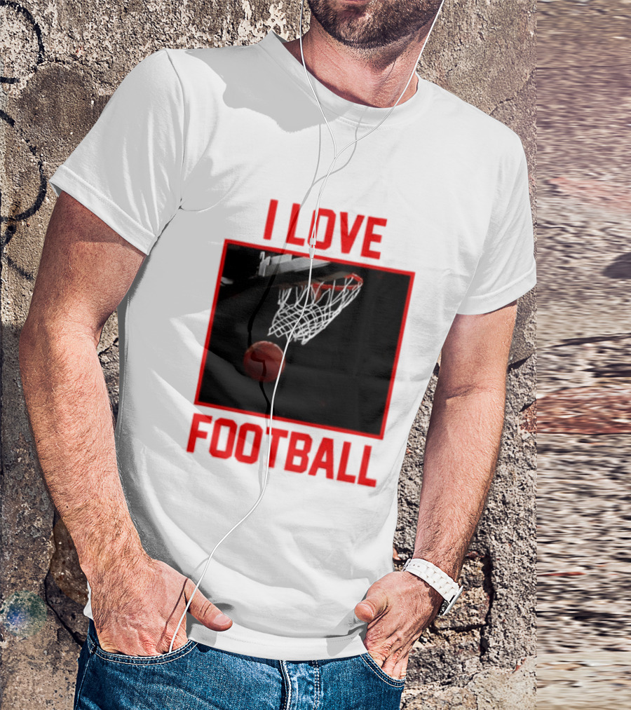 I Love Football Basketball Meme Sports T-Shirt