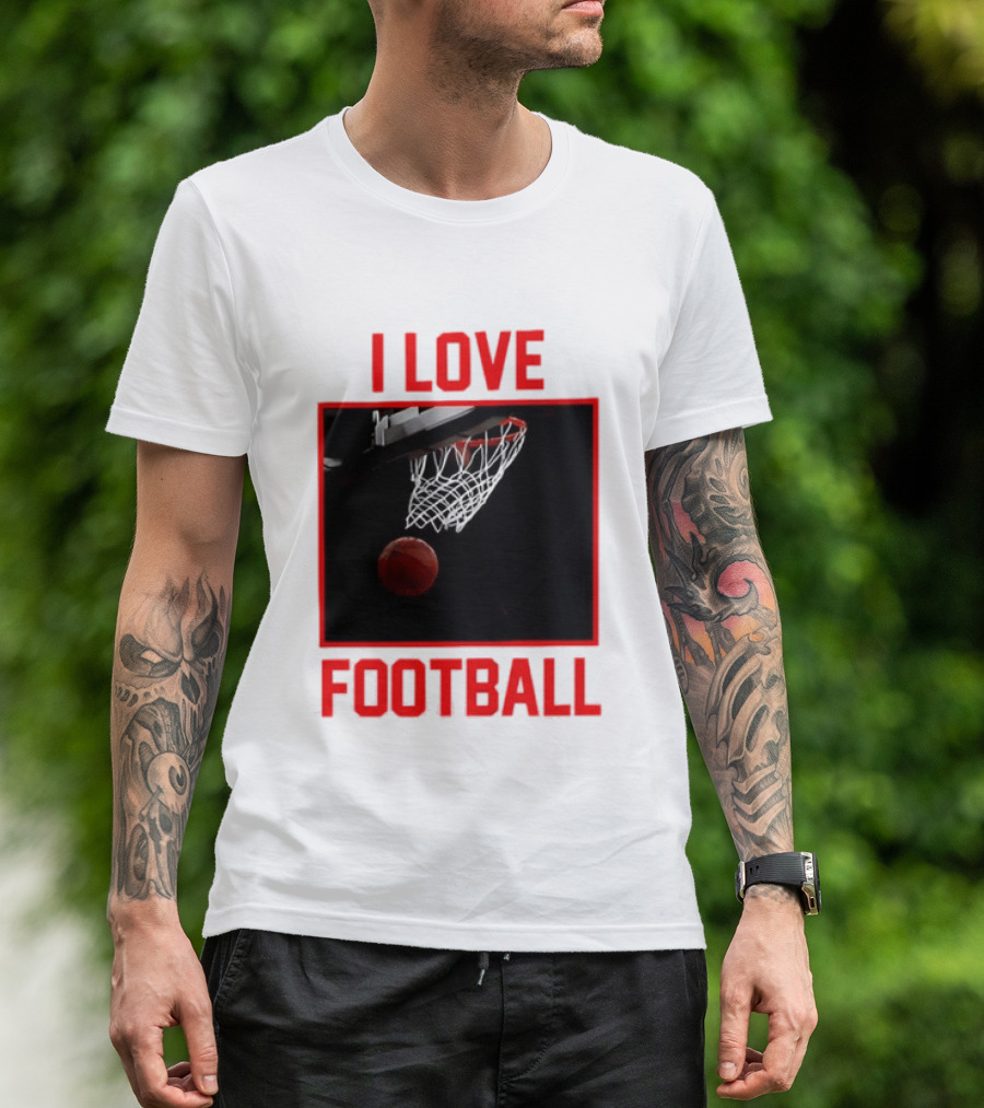 I Love Football Basketball Meme Sports T-Shirt