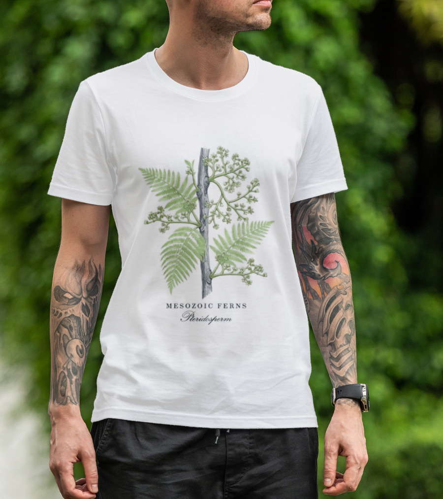 Mesozoic Ferns Pteridosperm Botanical Plant Science Nature T-Shirt