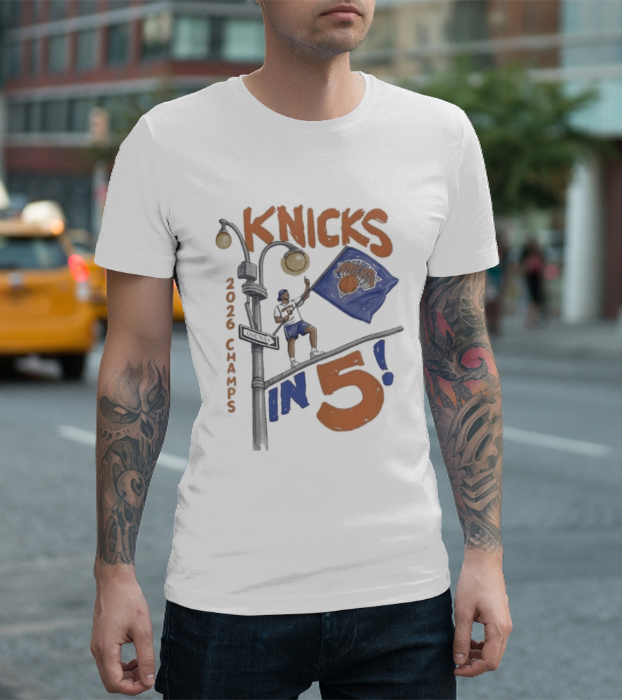 Knicks 2026 Champs In 5 Keith Haring T-Shirt
