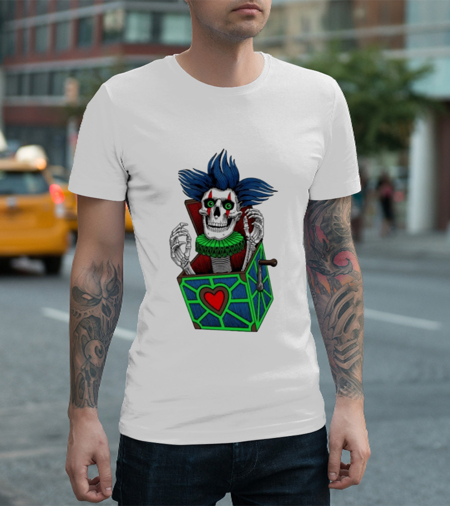 Powell Peralta Chris Hiett Skull Jack In The Box Clown Image T-Shirt