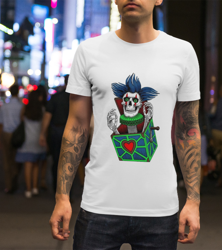 Powell Peralta Chris Hiett Skull Jack In The Box Clown Image T-Shirt