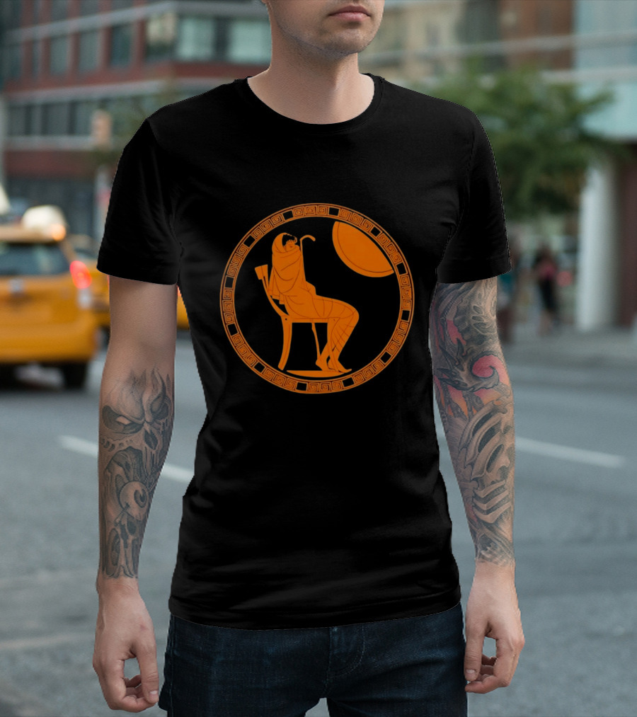 Ancient Greek Achilles Seated Alone In Contemplative Solitude T-Shirt