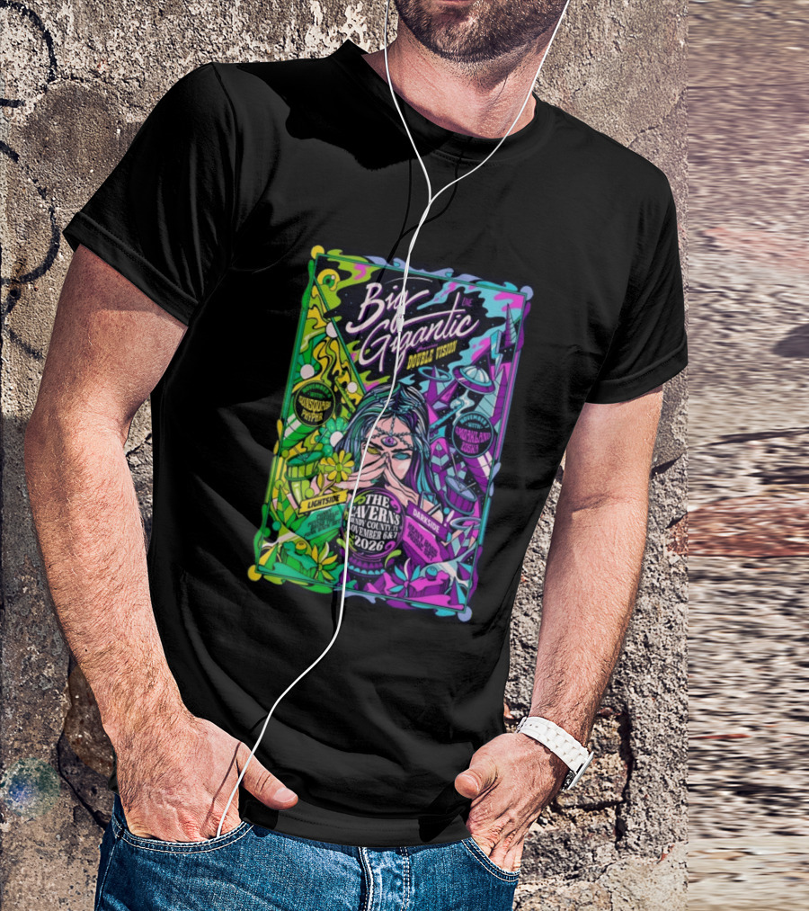 Big Gigantic Double Vision Live Nov 6 7 2026 The Caverns Pelham TN Sunsquabi Phyphr Smokeland Zoska T-Shirt