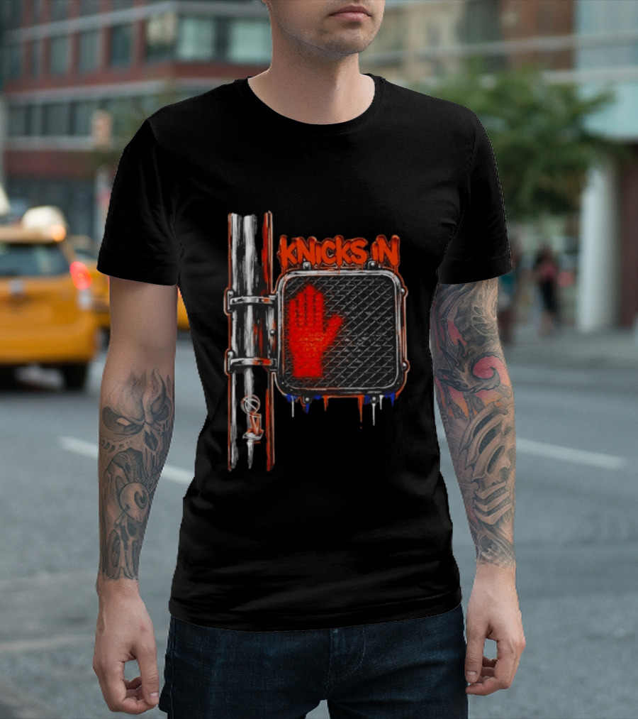 Knicks In 4 Hand Sign Traffic Light NBA T-Shirt