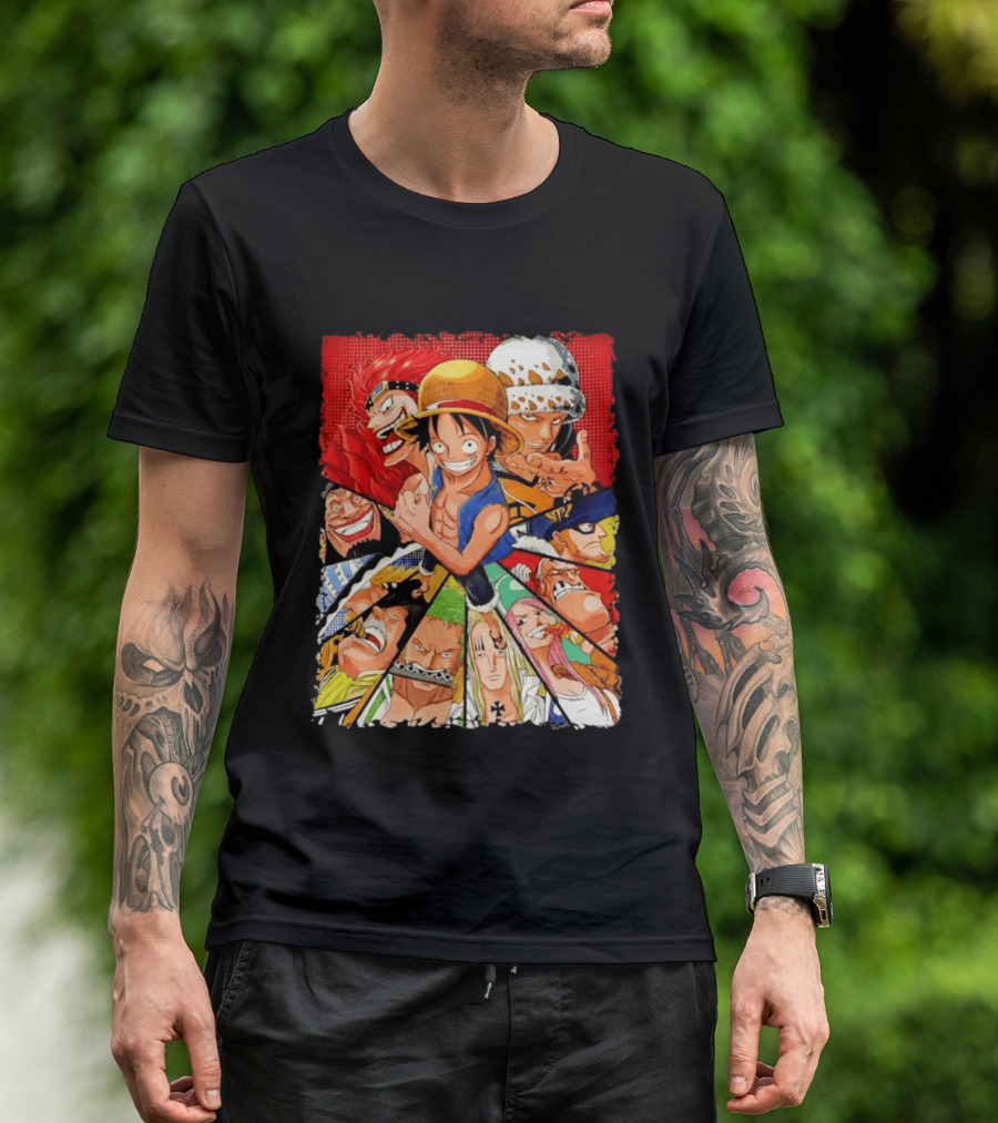 One Piece Luffy Kid Law Blackbeard Zoro Hawkins Drake Apoo Killer Bonney Ensemble T-Shirt