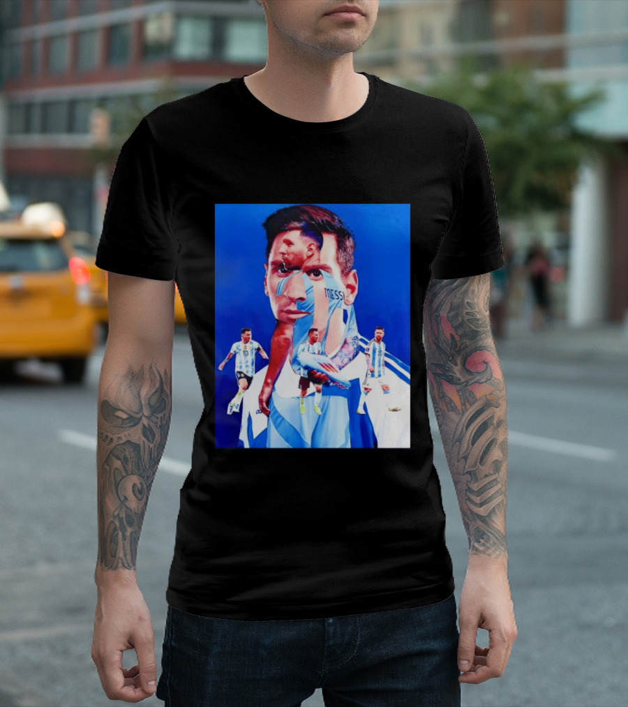 Messi Argentine Footballer Icon In Action T-Shirt