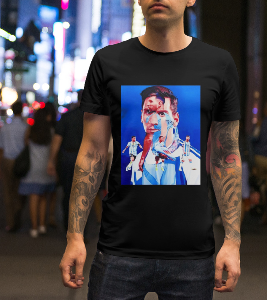 Messi Argentine Footballer Icon In Action T-Shirt
