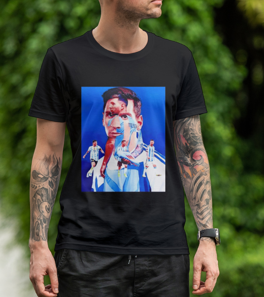 Messi Argentine Footballer Icon In Action T-Shirt