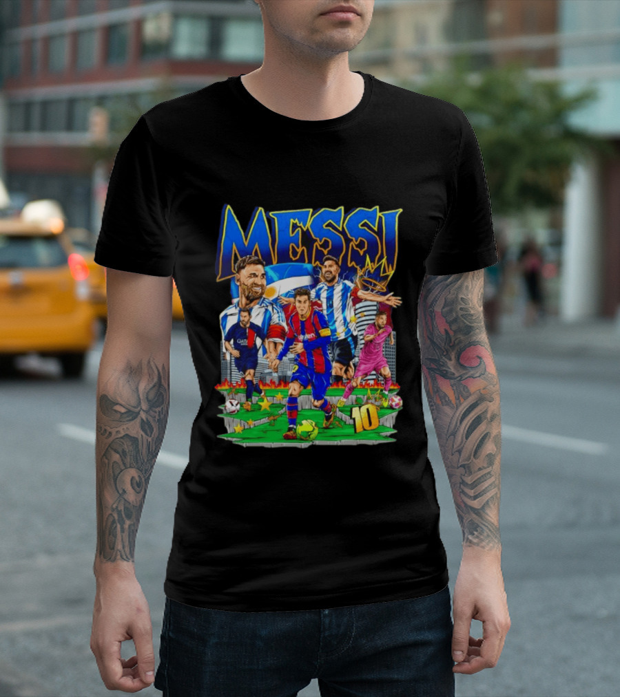 Messi Argentina FC Barcelona Inter Miami No.10 Soccer Star T-Shirt