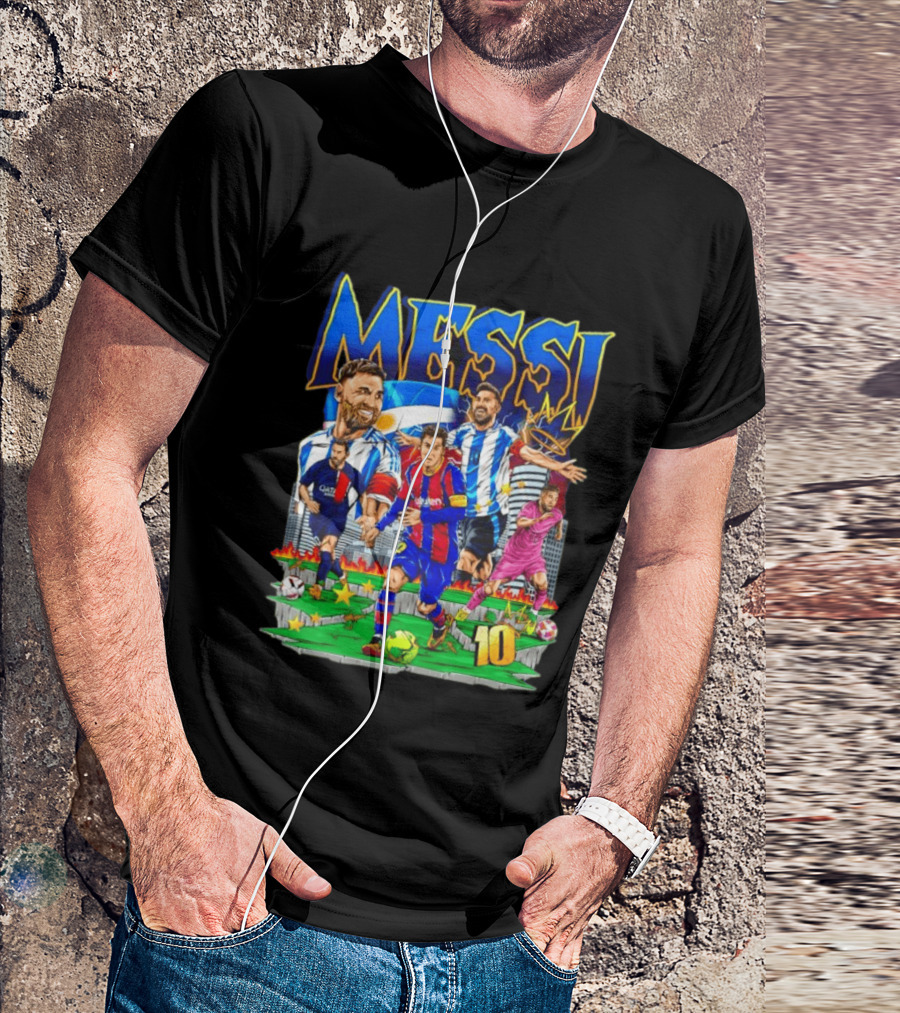 Messi Argentina FC Barcelona Inter Miami No.10 Soccer Star T-Shirt