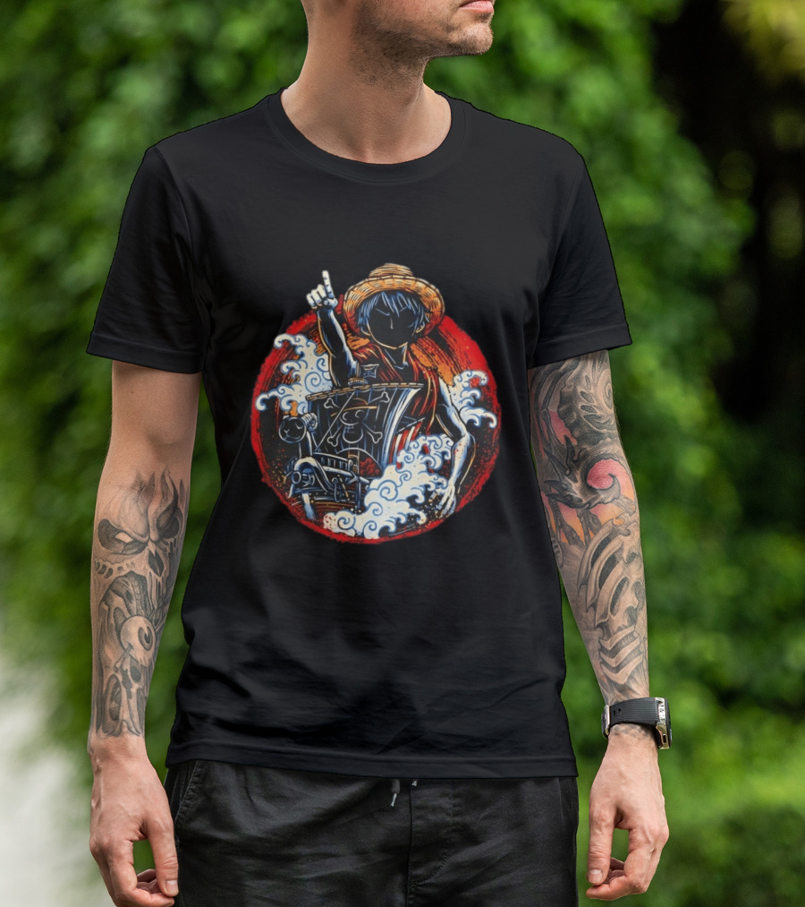 One Piece Monkey D Luffy And Going Merry Adventure Voyage T-Shirt