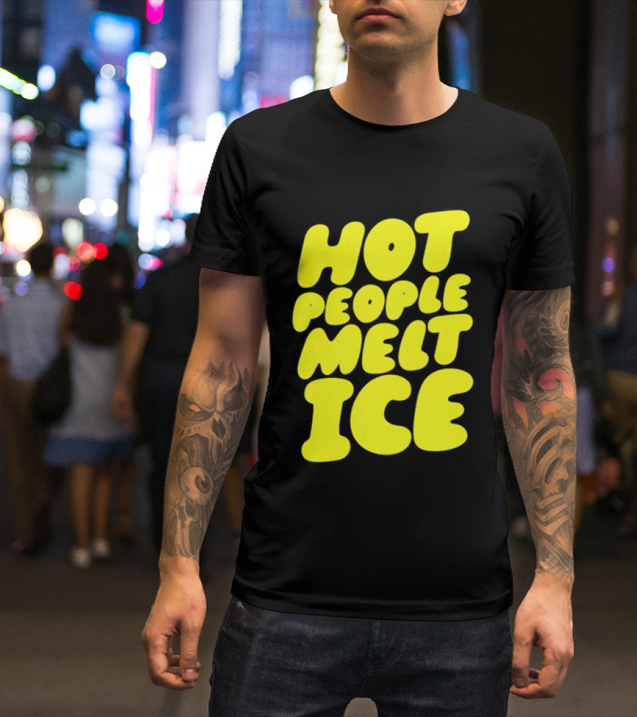 Hot People Melt Ice Bold Yellow T-Shirt