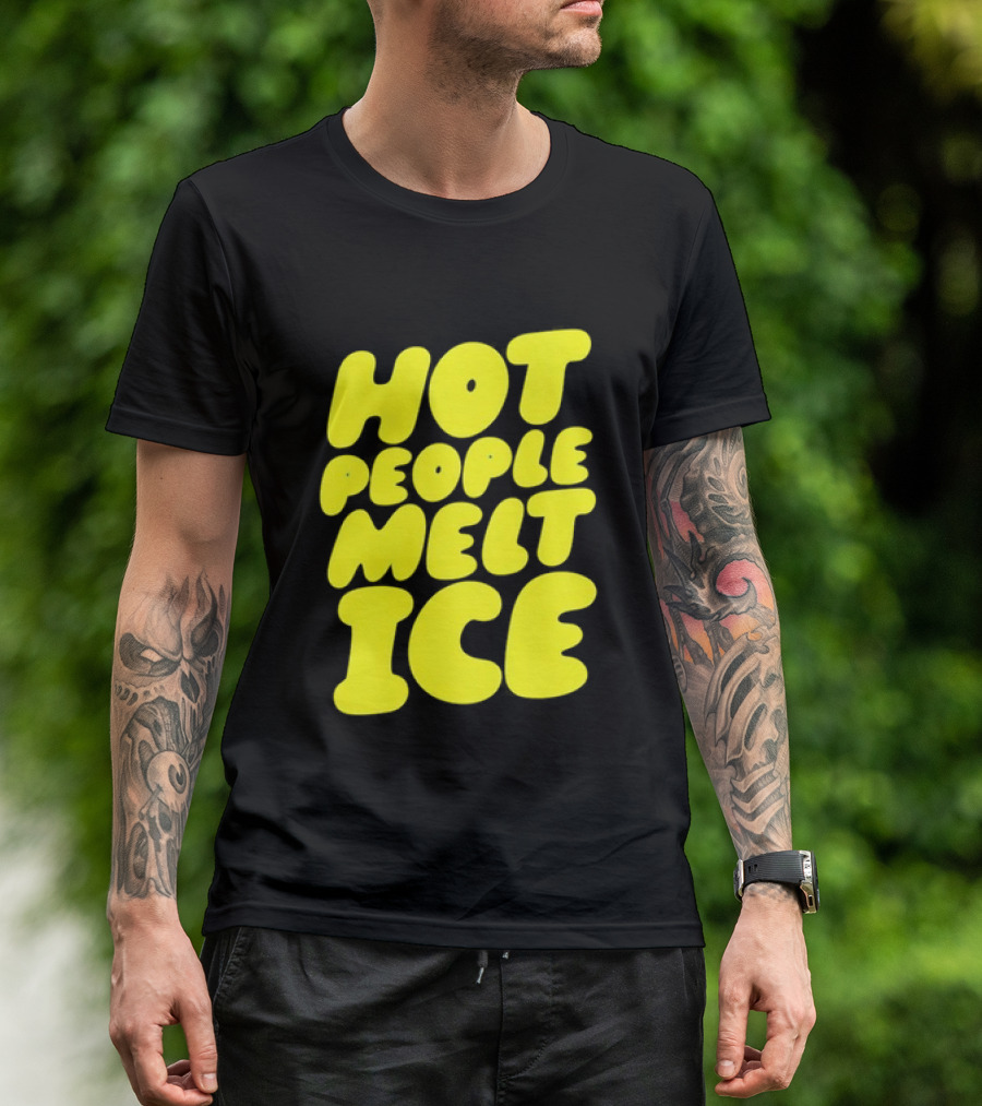 Hot People Melt Ice Bold Yellow T-Shirt