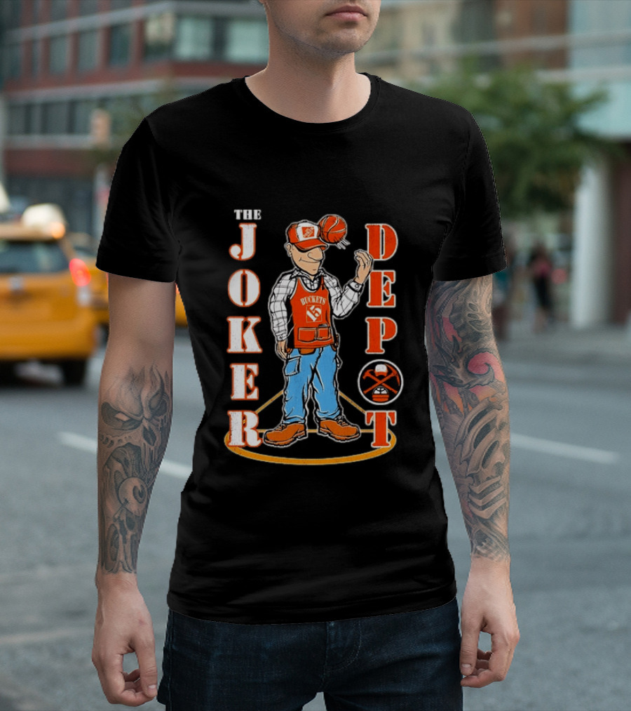 Nikola Jokic Denver Nuggets The Joker Depot Buckets 15 Basketball Player T-Shirt