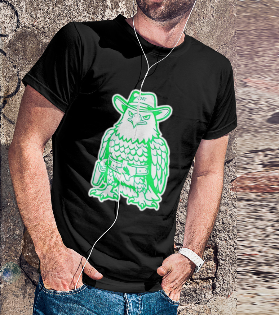 North Texas Mean Green Eagle UNT Cowboy Hat T-Shirt