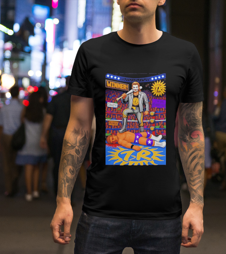 Winner Crazy Purge TR Wrestling Victory 8 Bit T-Shirt