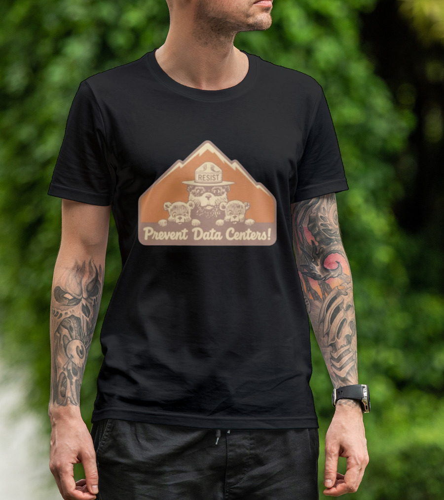 Resist Prevent Data Centers Bear Cubs Mountain T-Shirt