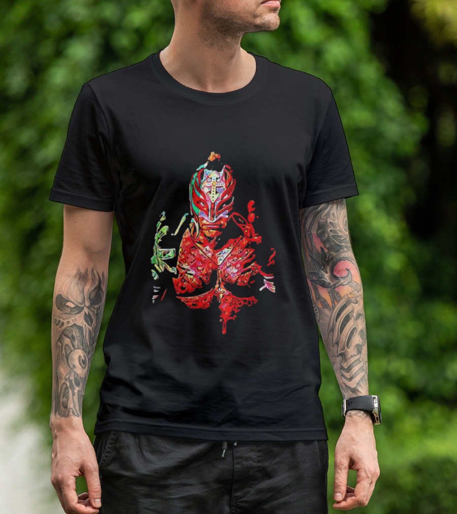 Rey Mysterio WWE Lucha Libre Mask Wrestling Legend Pro Wrestler T-Shirt