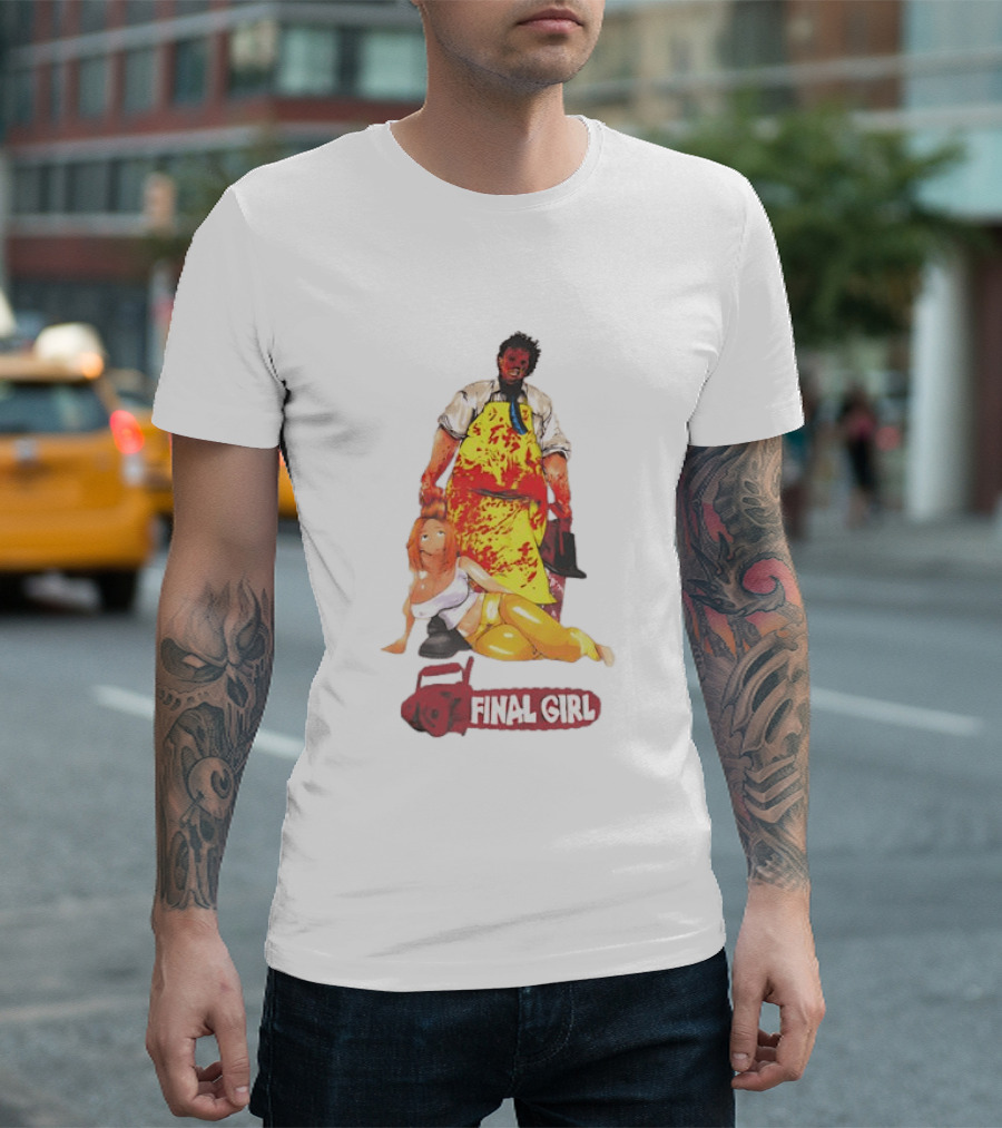 Texas Chain Saw Massacre Leatherface Final Girl Horror T-Shirt