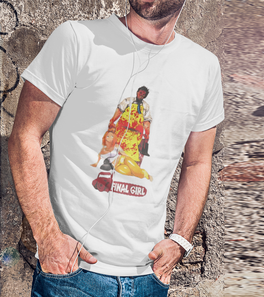 Texas Chain Saw Massacre Leatherface Final Girl Horror T-Shirt
