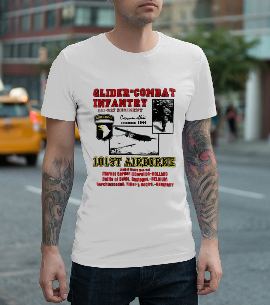 Glider Combat Infantry 401 327 Regiment 101st Airborne Market Garden Arnhem September 1944 T-Shirt