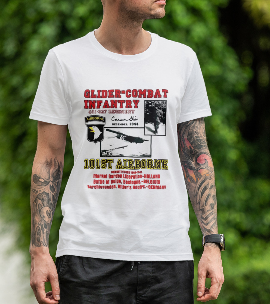 Glider Combat Infantry 401 327 Regiment 101st Airborne Market Garden Arnhem September 1944 T-Shirt