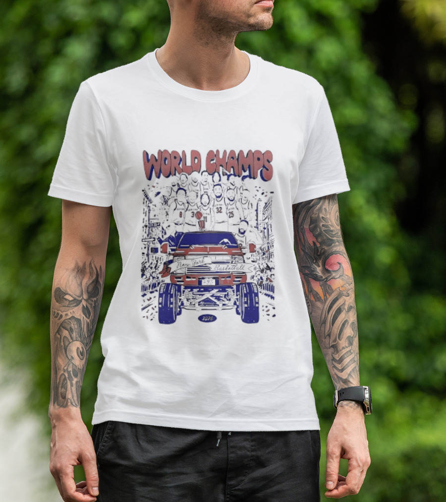 New York Knicks World Champs 2026 Celebration Parade Truck T-Shirt