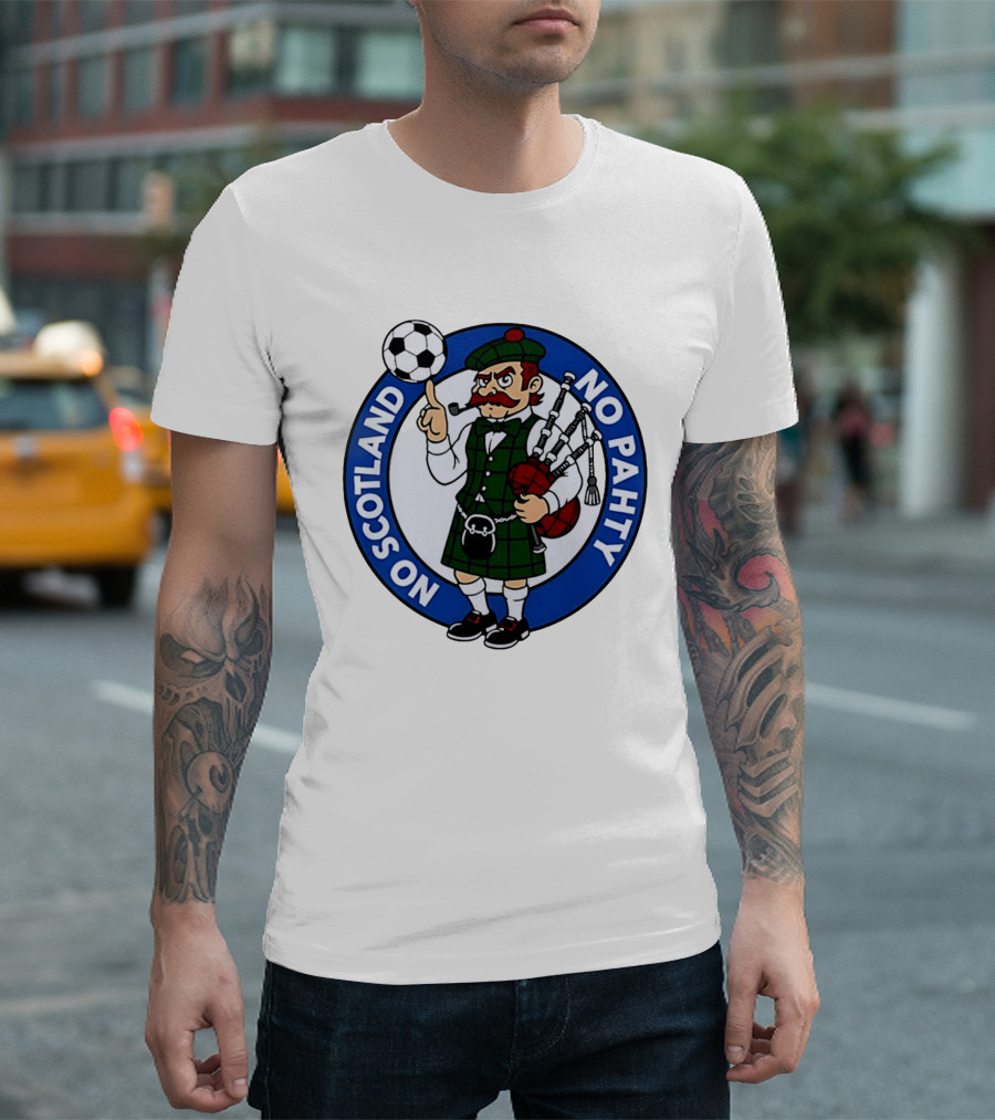 Scottish Football No Scotland No Pahty Bagpipes Soccer Fun T-Shirt