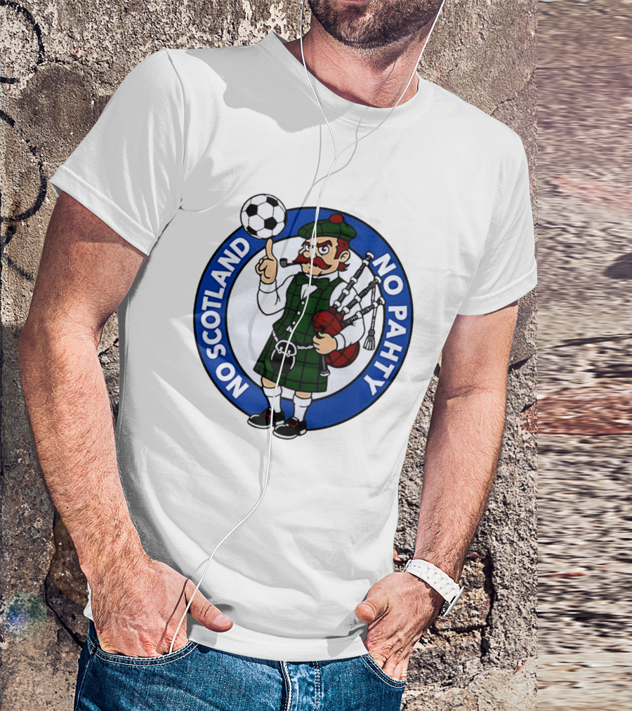 Scottish Football No Scotland No Pahty Bagpipes Soccer Fun T-Shirt