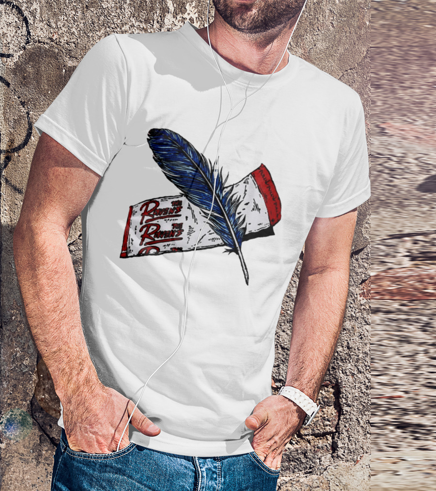 The Ravens Hirotton Blue Feather Pull Pull Pull T-Shirt