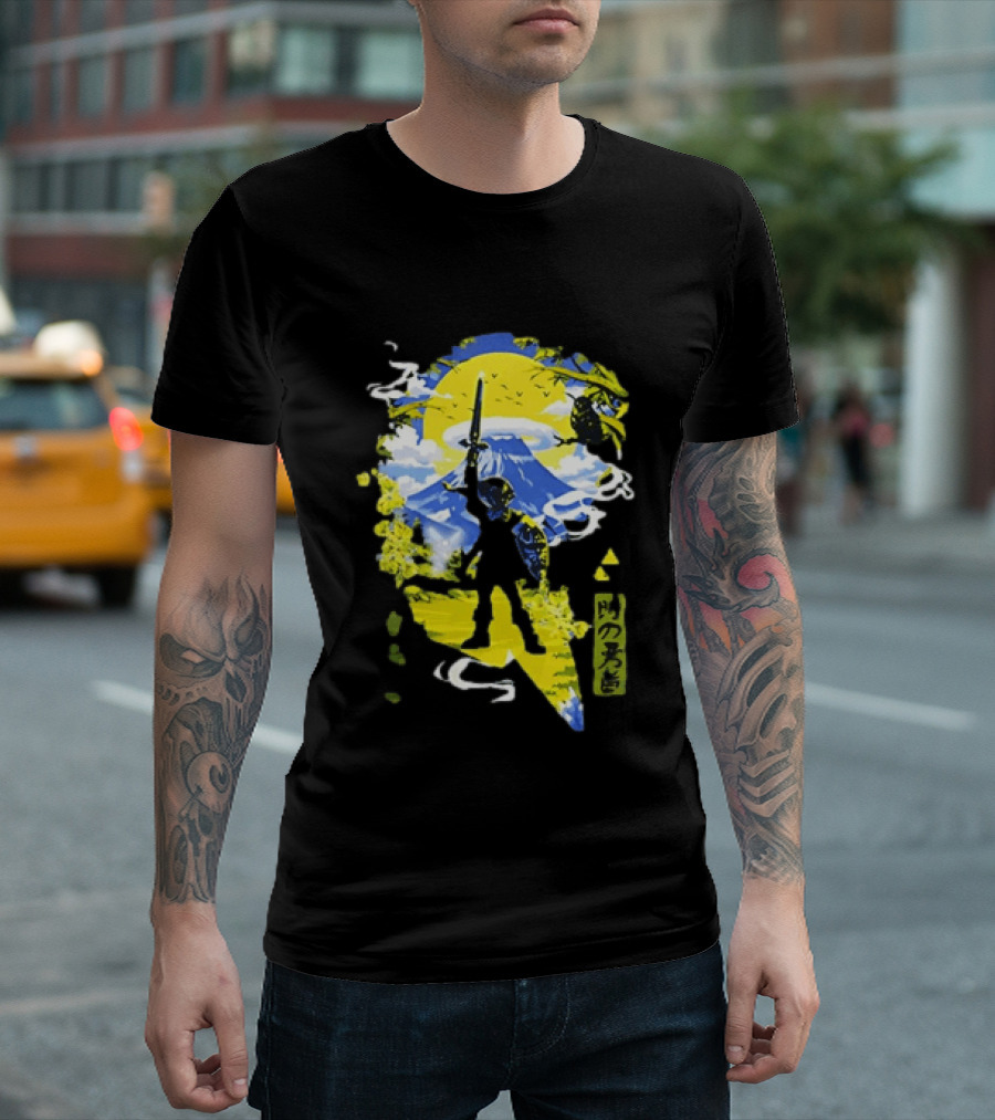 Legend Of Zelda Hero Master Sword Ocarina Of Time Kanji T-Shirt