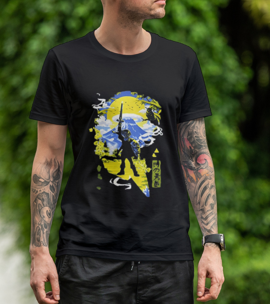 Legend Of Zelda Hero Master Sword Ocarina Of Time Kanji T-Shirt