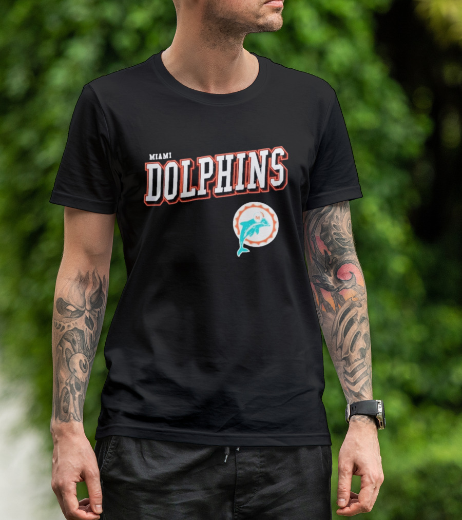 Miami Dolphins Black Retro Team T-Shirt