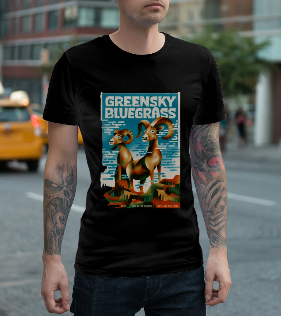 Greensky Bluegrass June 17 2026 Red Butte Garden Salt Lake City Utah Rams T-Shirt
