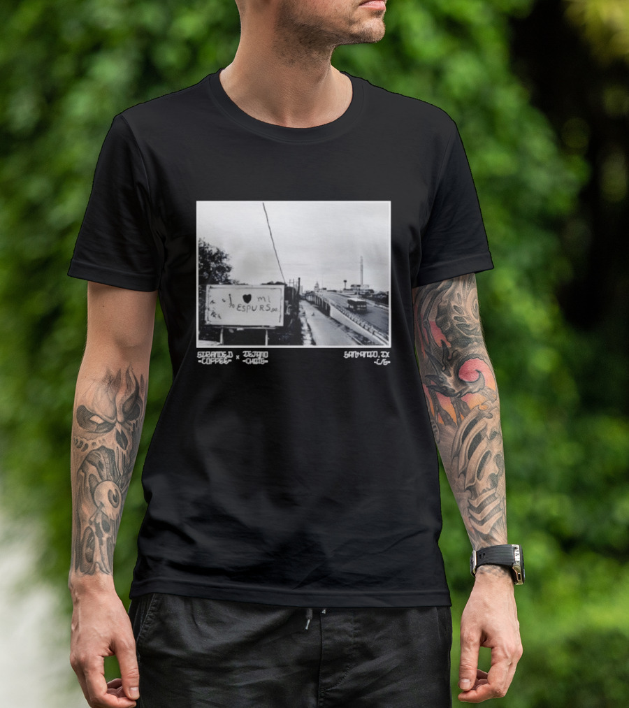 I Love Mi Espurs San Antonio Spurs Texas Granger Coffee Scene T-Shirt