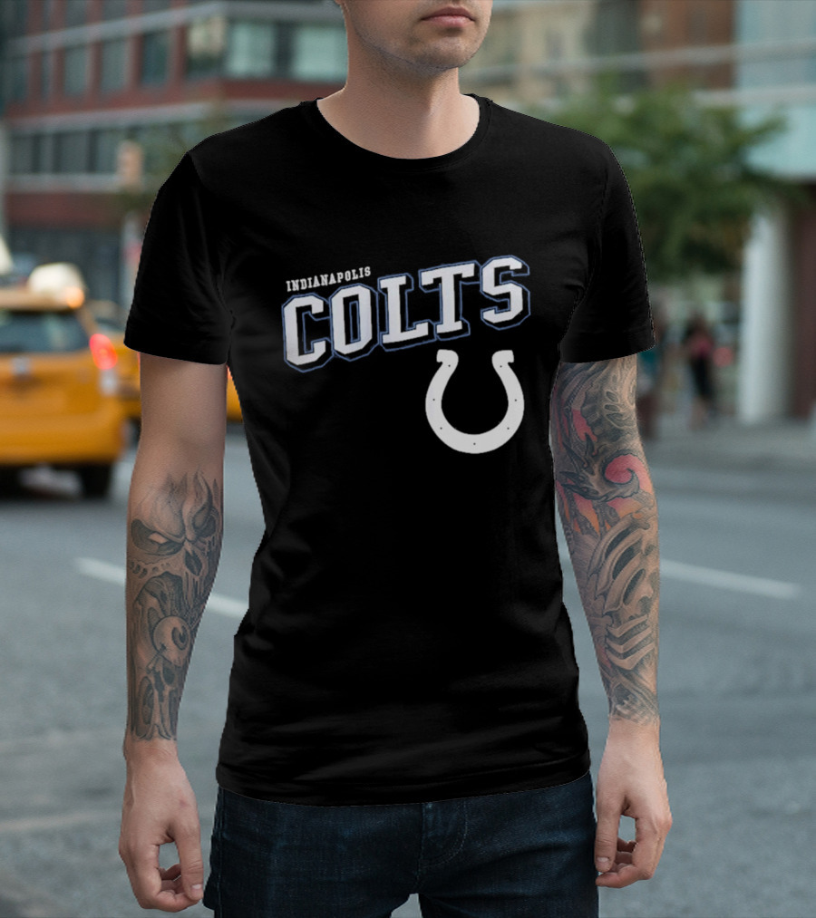 Indianapolis Colts Black Horseshoe T-Shirt