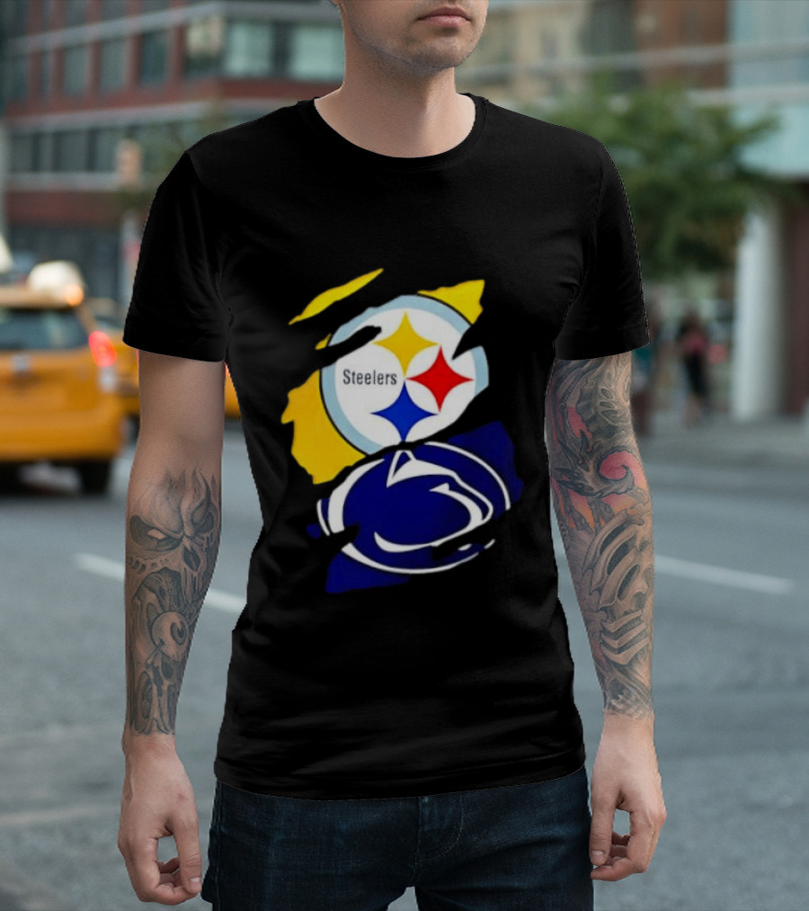 Pittsburgh Steelers Penn State Nittany Lions Team Tear T-Shirt