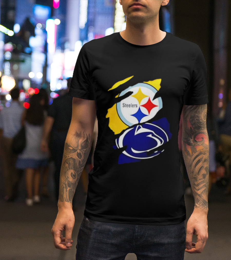 Pittsburgh Steelers Penn State Nittany Lions Team Tear T-Shirt