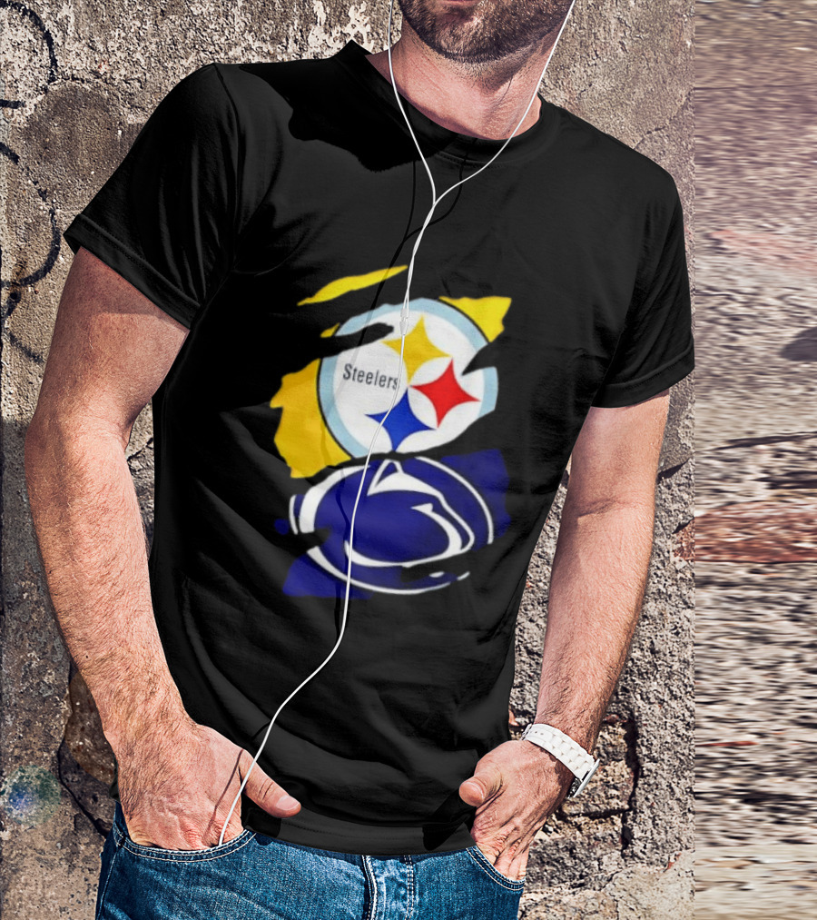 Pittsburgh Steelers Penn State Nittany Lions Team Tear T-Shirt