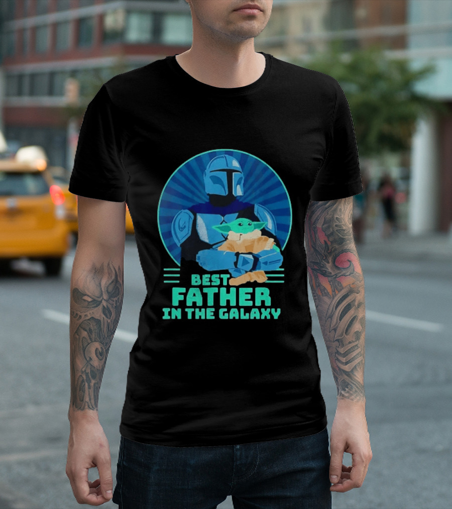 Star Wars Mandalorian Grogu Best Father In The Galaxy T-Shirt