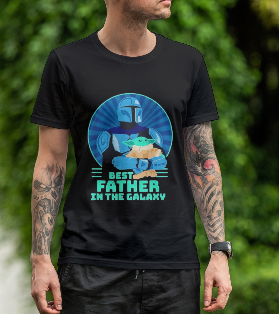 Star Wars Mandalorian Grogu Best Father In The Galaxy T-Shirt